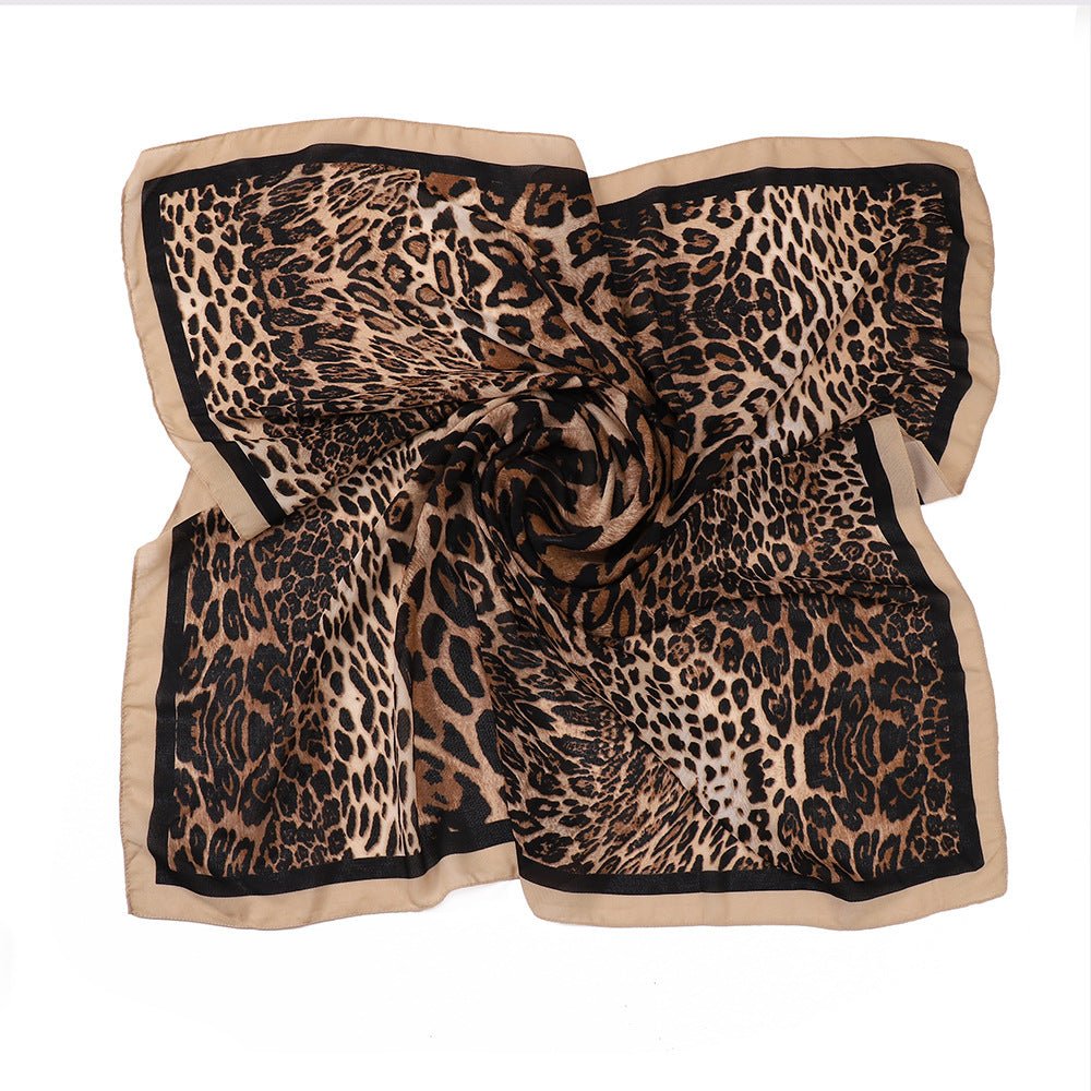 Leopard Print Square Scarf Hijab (MH182)