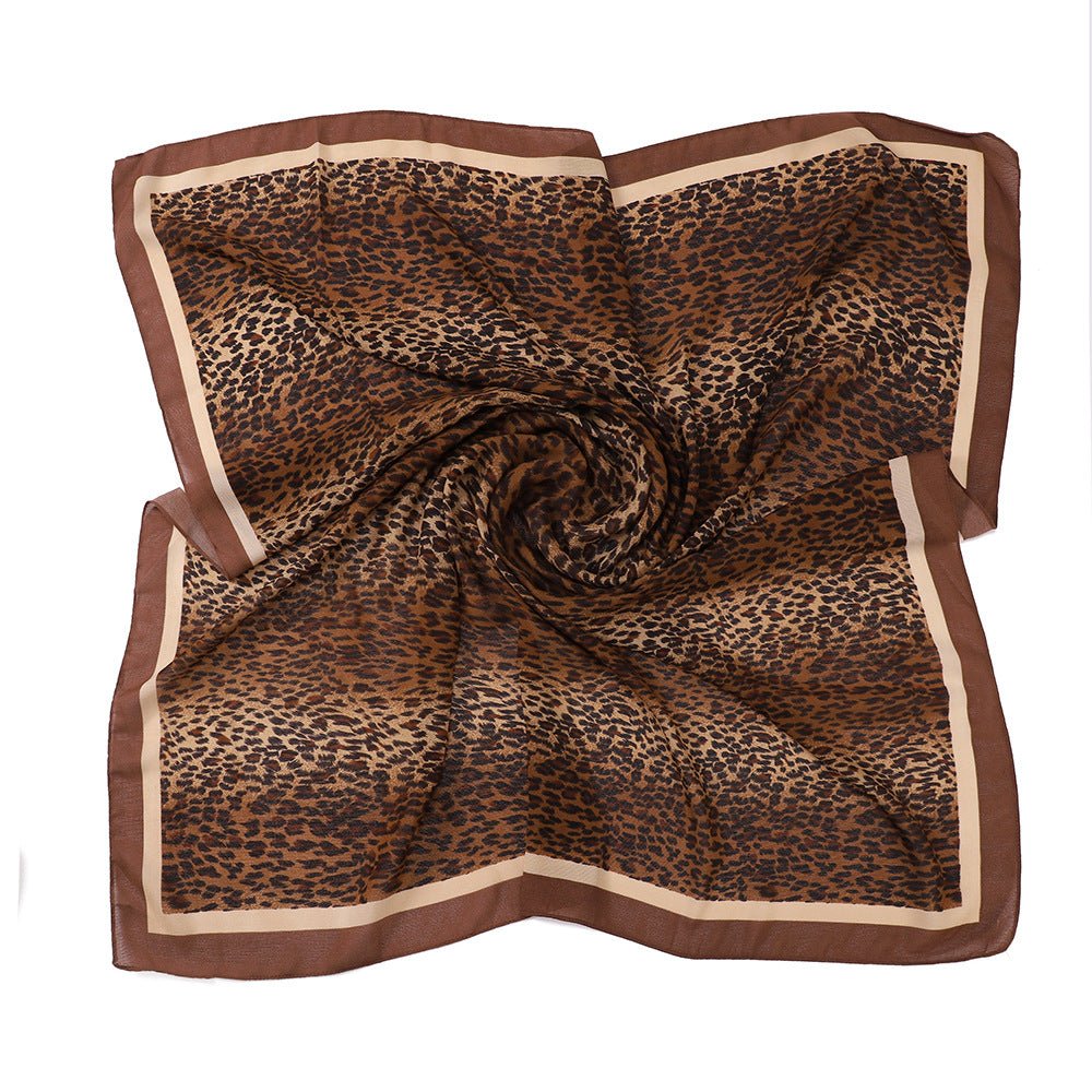 Leopard Print Square Scarf Hijab (MH182)