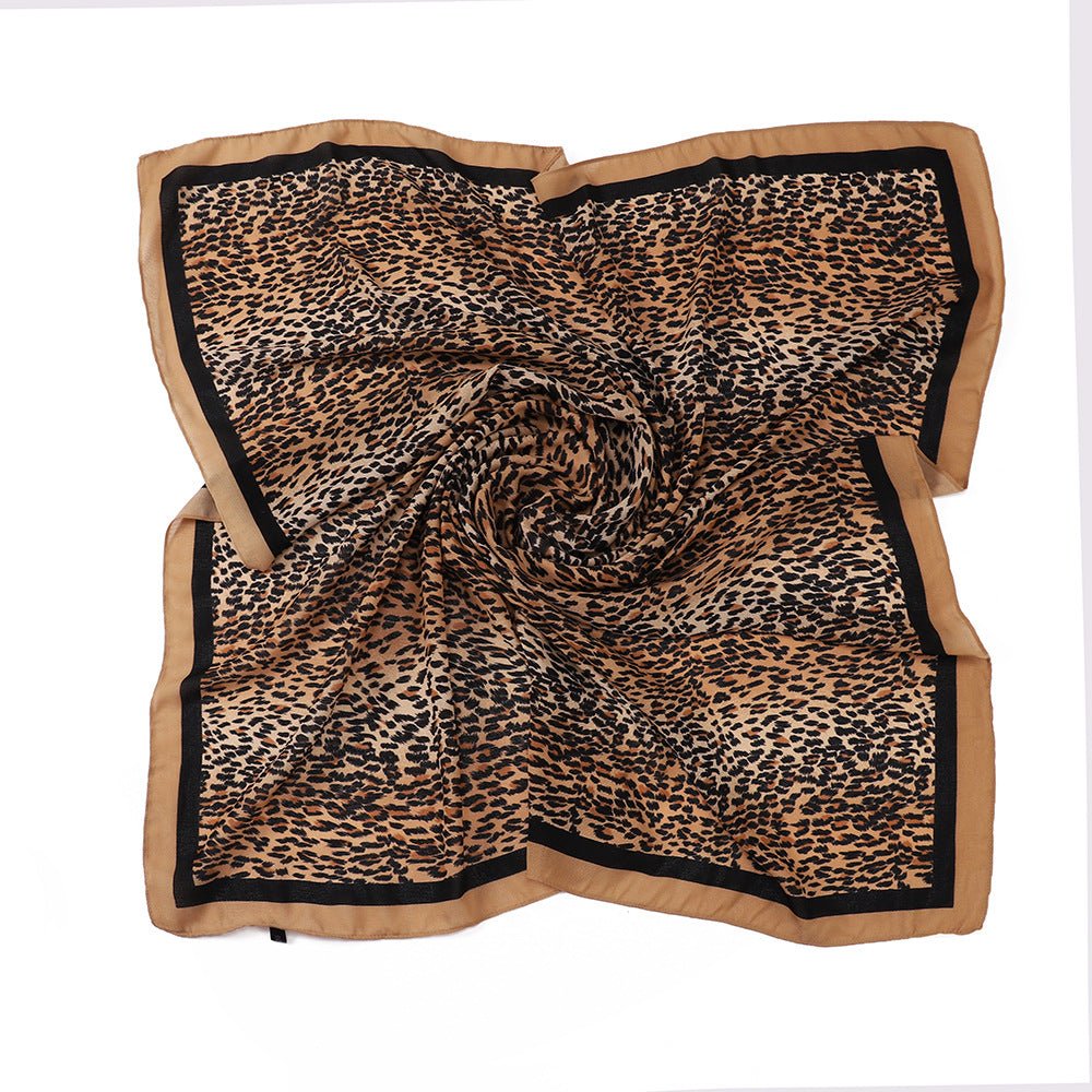Leopard Print Square Scarf Hijab (MH182)