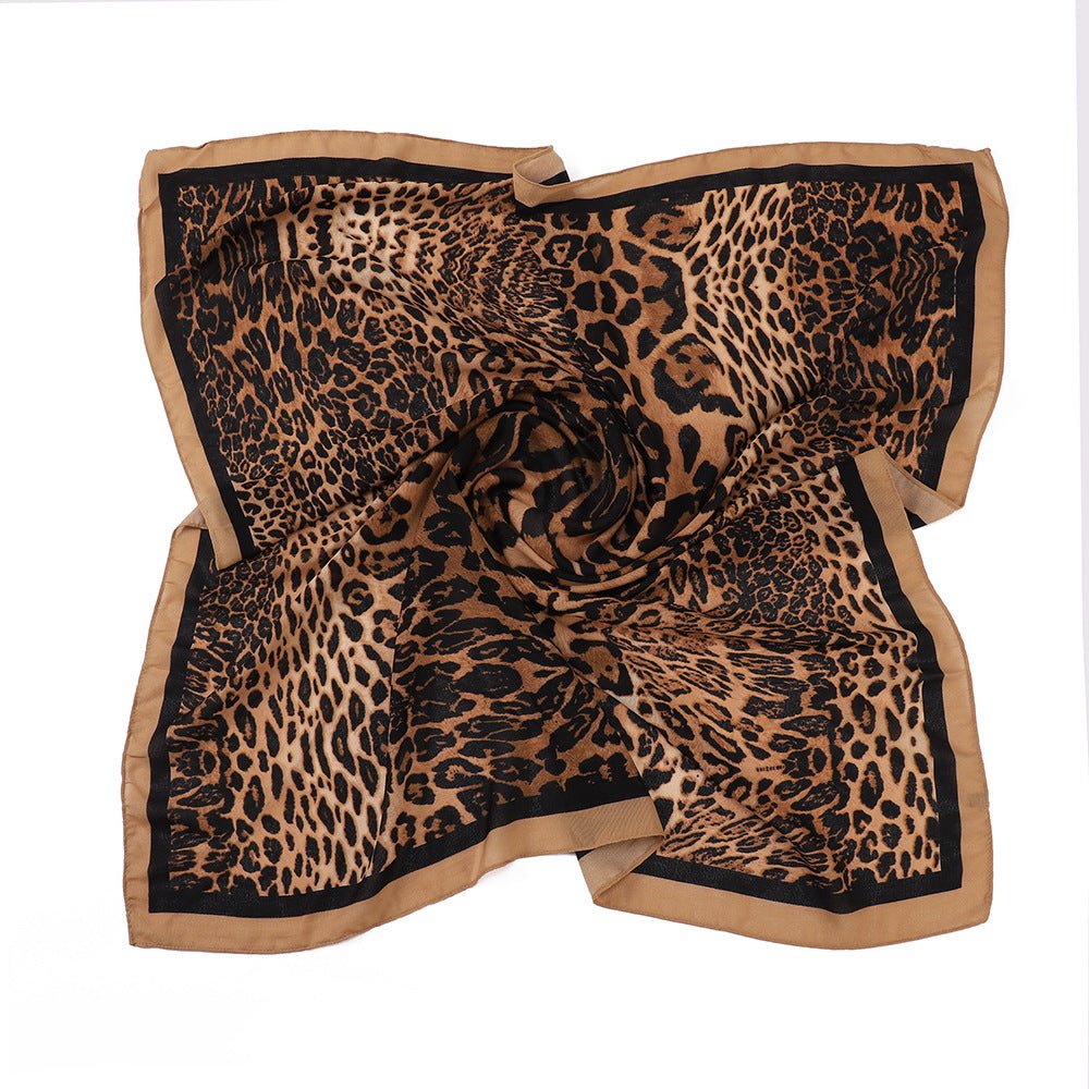Leopard Print Square Scarf Hijab (MH182)