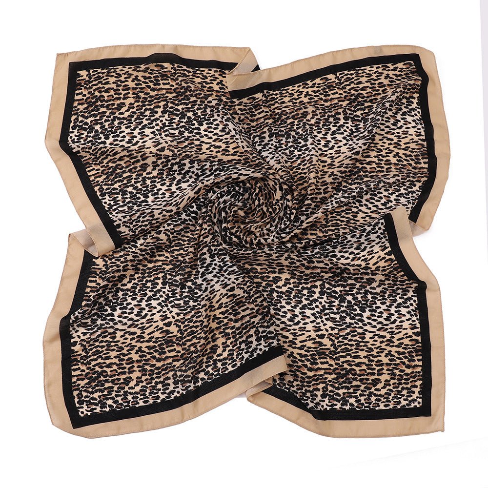 Leopard Print Square Scarf Hijab (MH182)