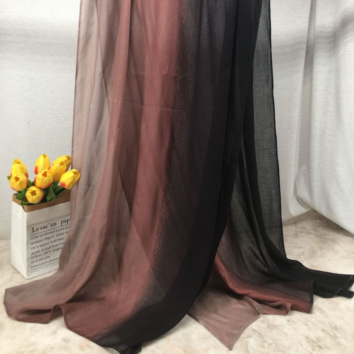 Lightweight Breathable Gradient Shawl Hijab (MH194)