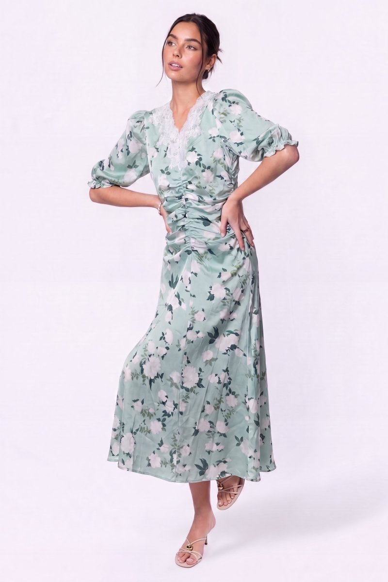 Lina Dress (Green Pattern)