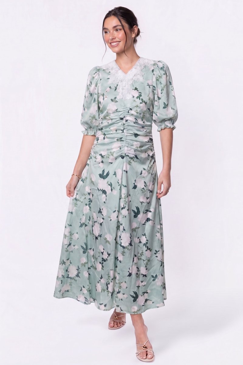 Lina Dress (Green Pattern)