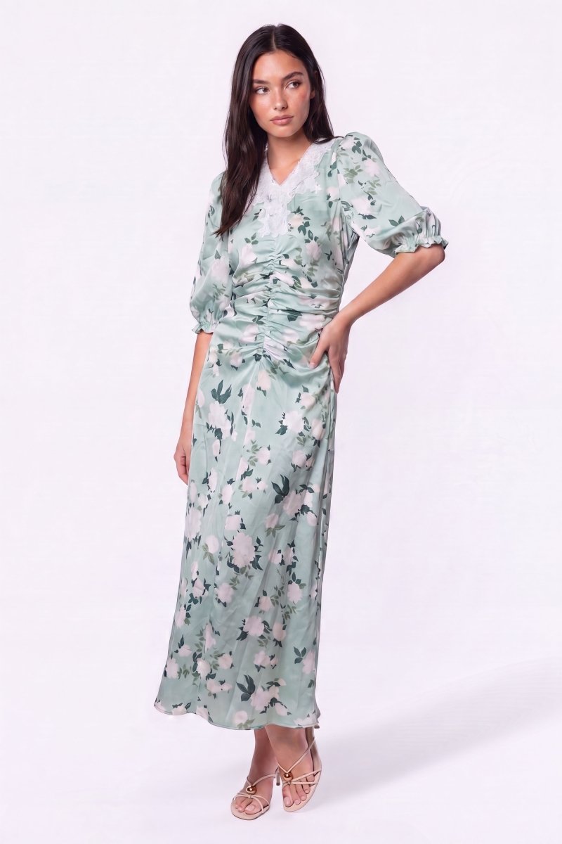 Lina Dress (Green Pattern)