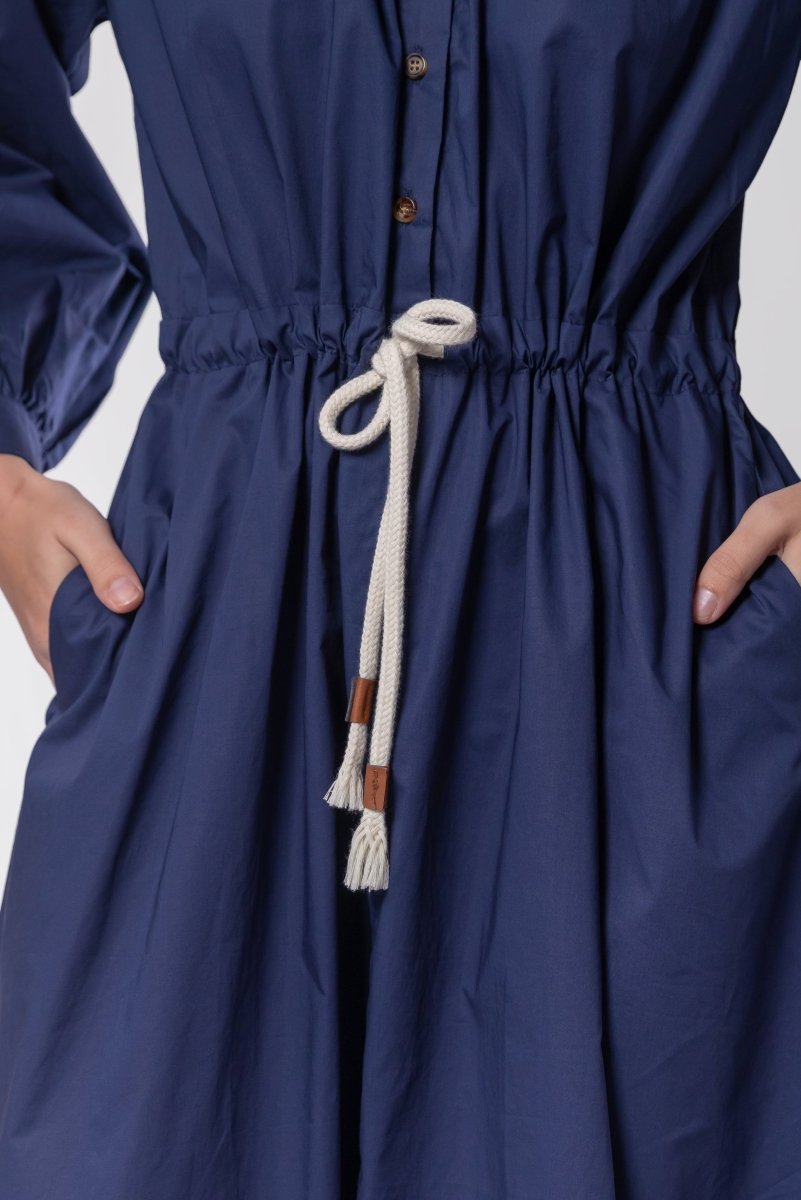 Linden Dress (Navy)