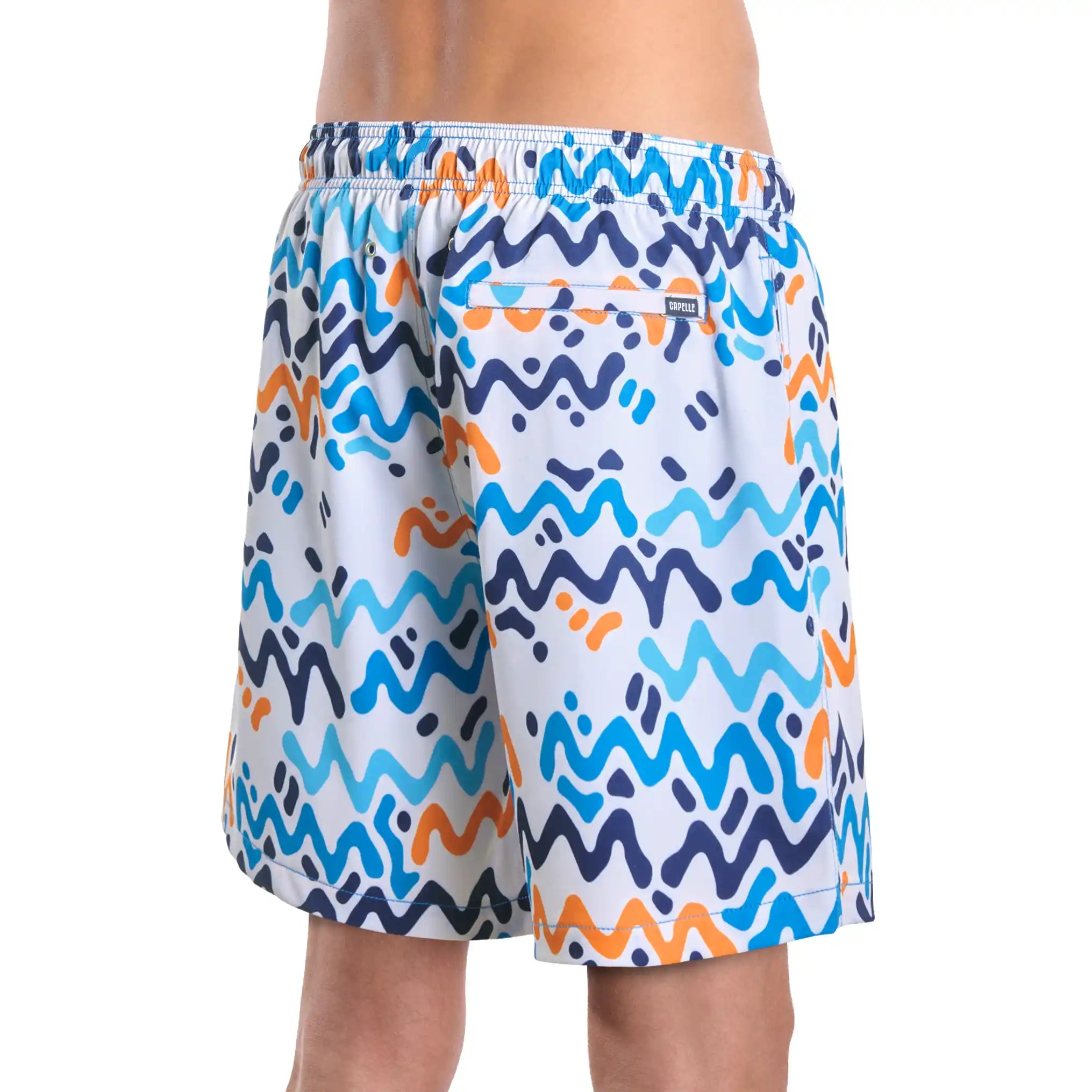 Men’s Premium Compression-Lined Hybrid Shorts – Line Rush-Ocean and Sol