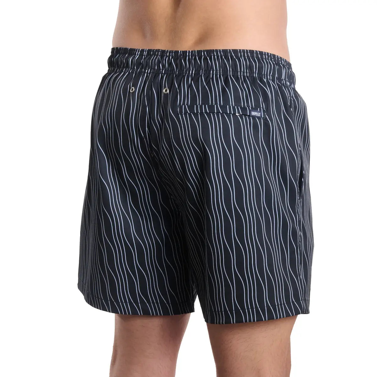 Men’s Premium Compression-Lined Hybrid Shorts – Linear Drift-Storm and Fog