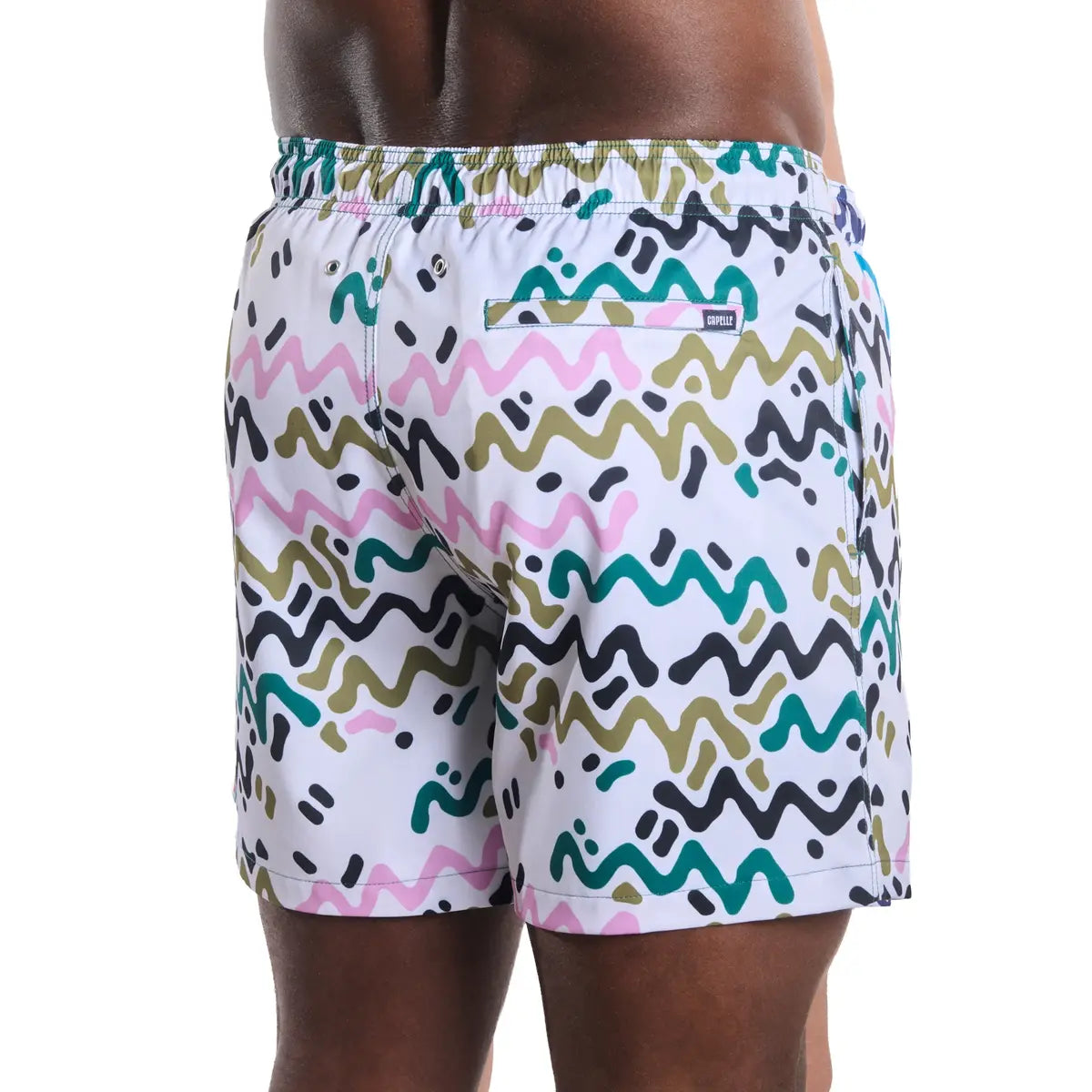 Men’s Premium Compression-Lined Hybrid Shorts – Line Rush-Orchid and Kelp