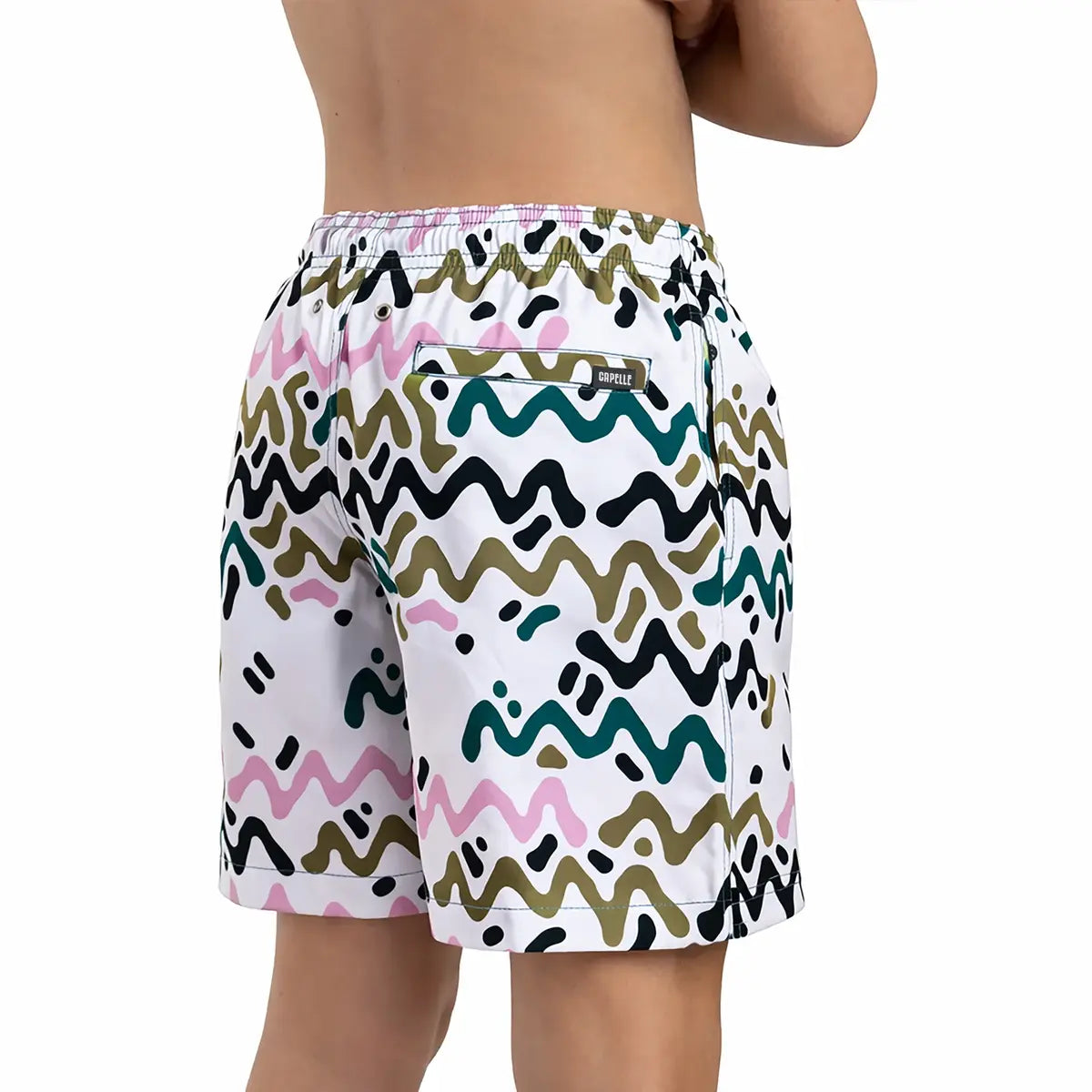 Boys Hybrid Swim & Play Shorts – Line Rush - Orchid and Kelp