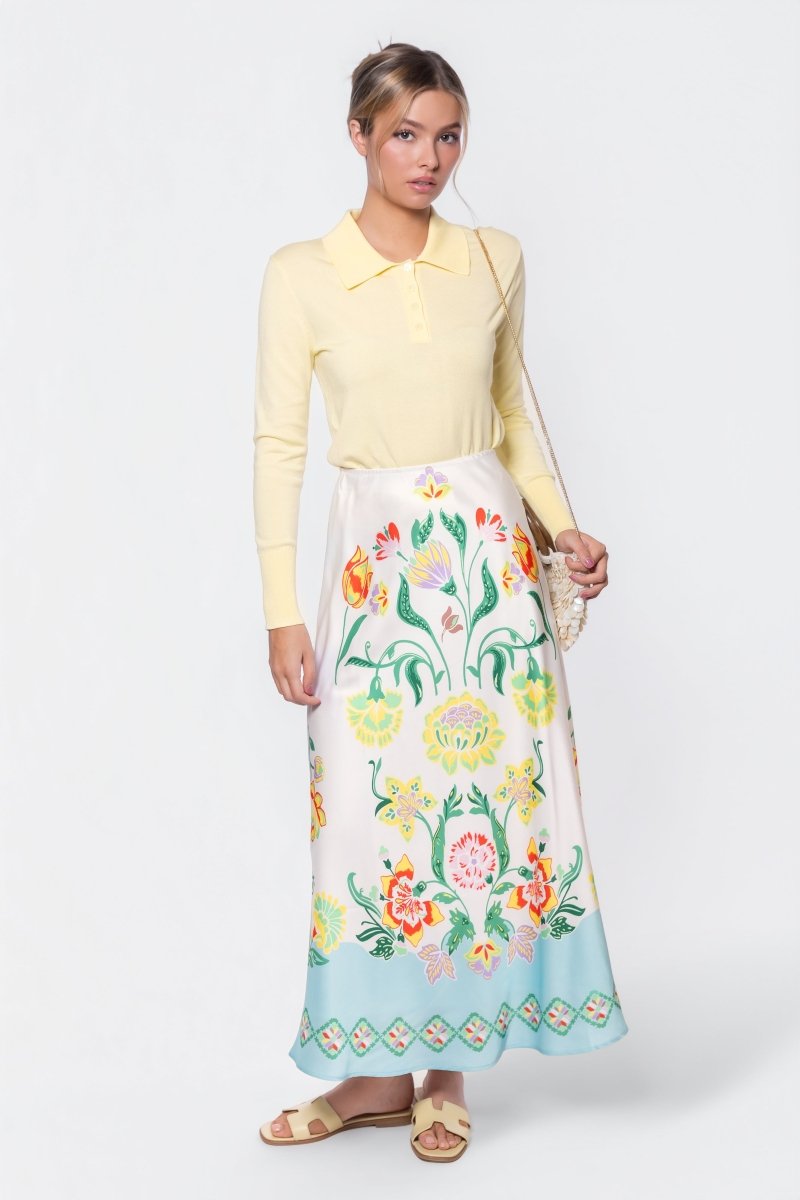 Lisa Skirt (White Pattern)