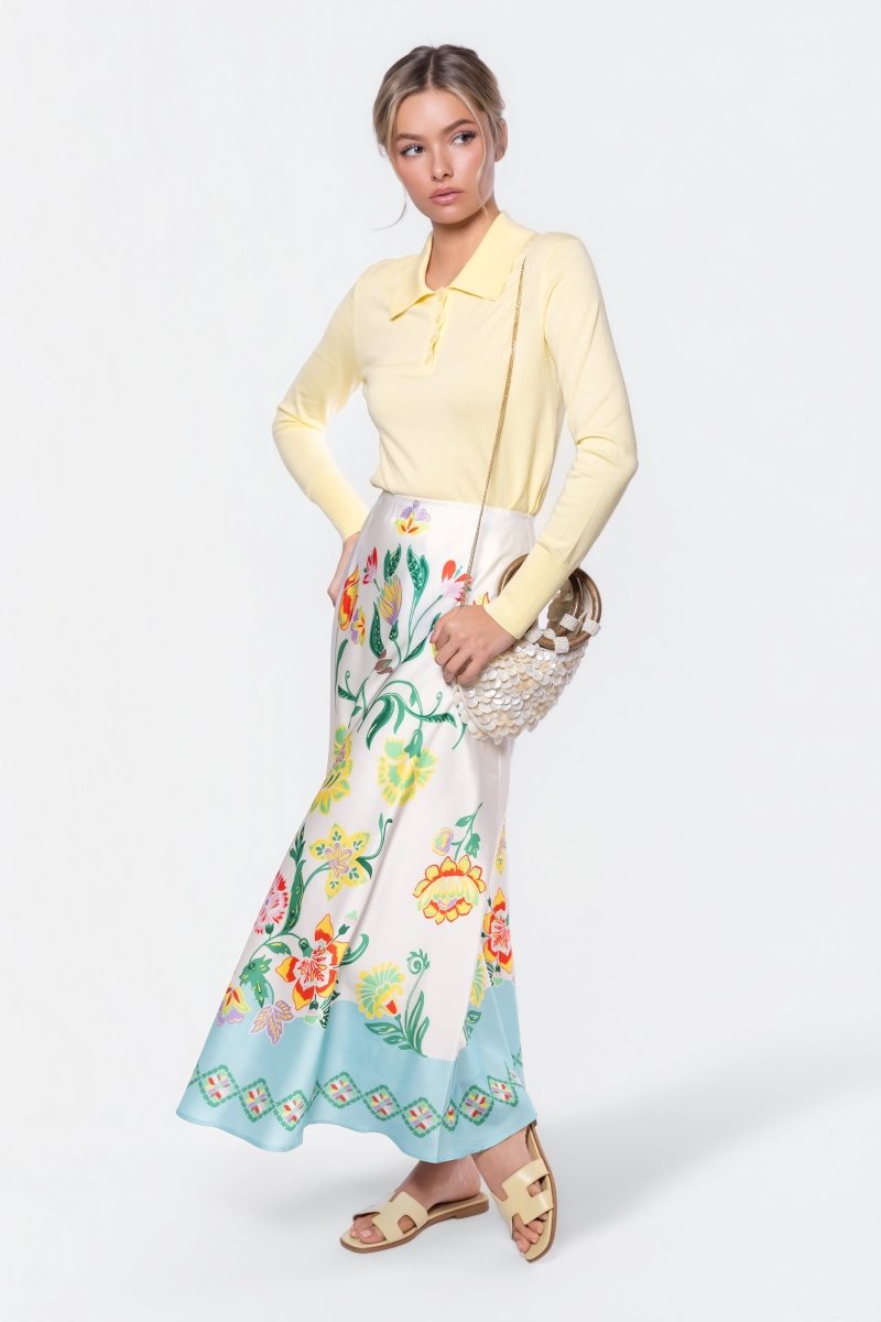 Lisa Skirt (White Pattern)