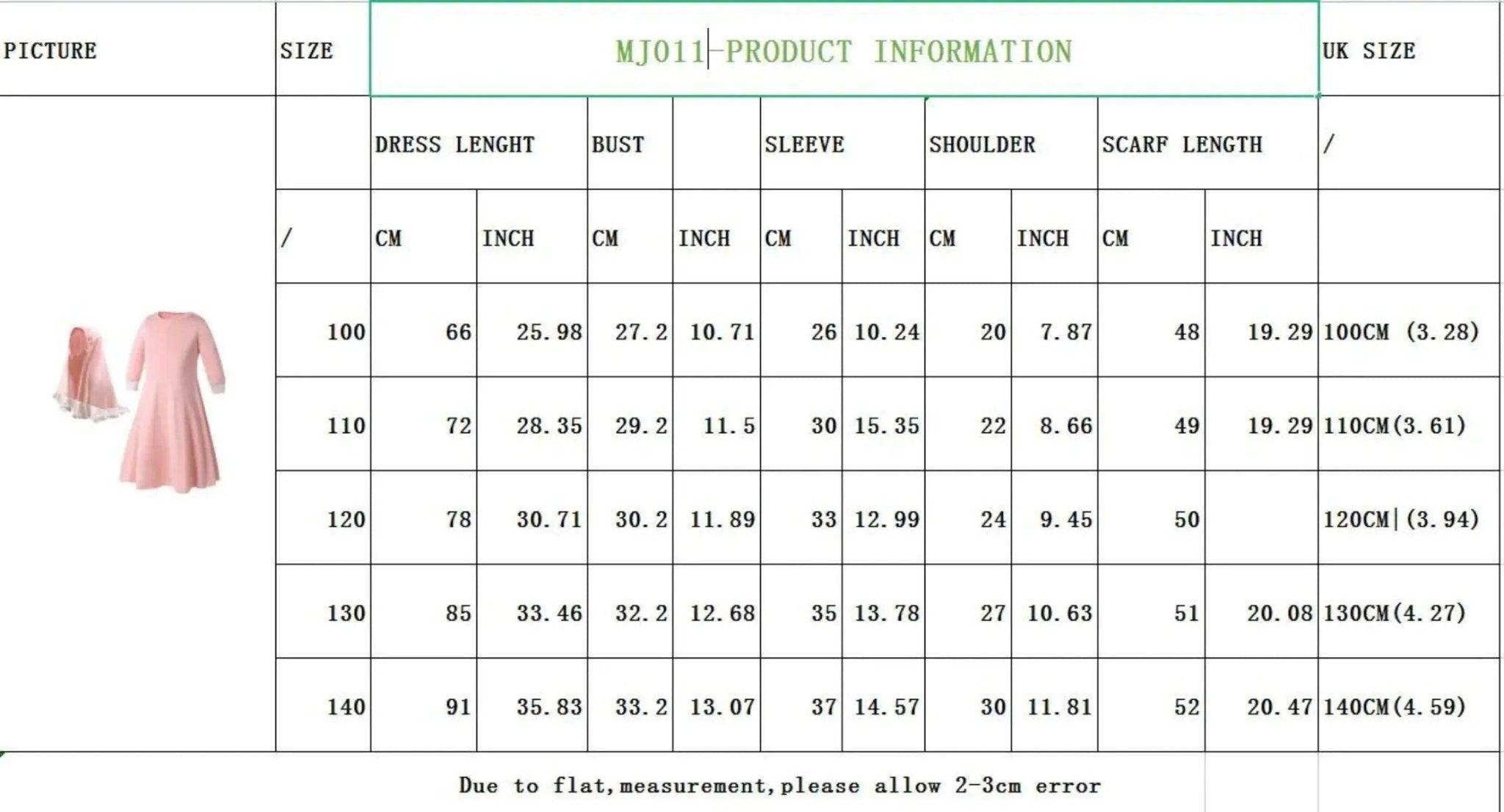 MJ011 Colorful Long-Sleeved Lace Dress with Bow Scarf Set kid