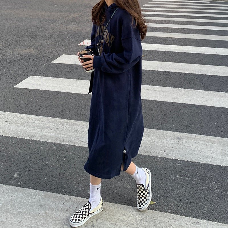 Loose Slim Long Hoodie Sweater (MS074)