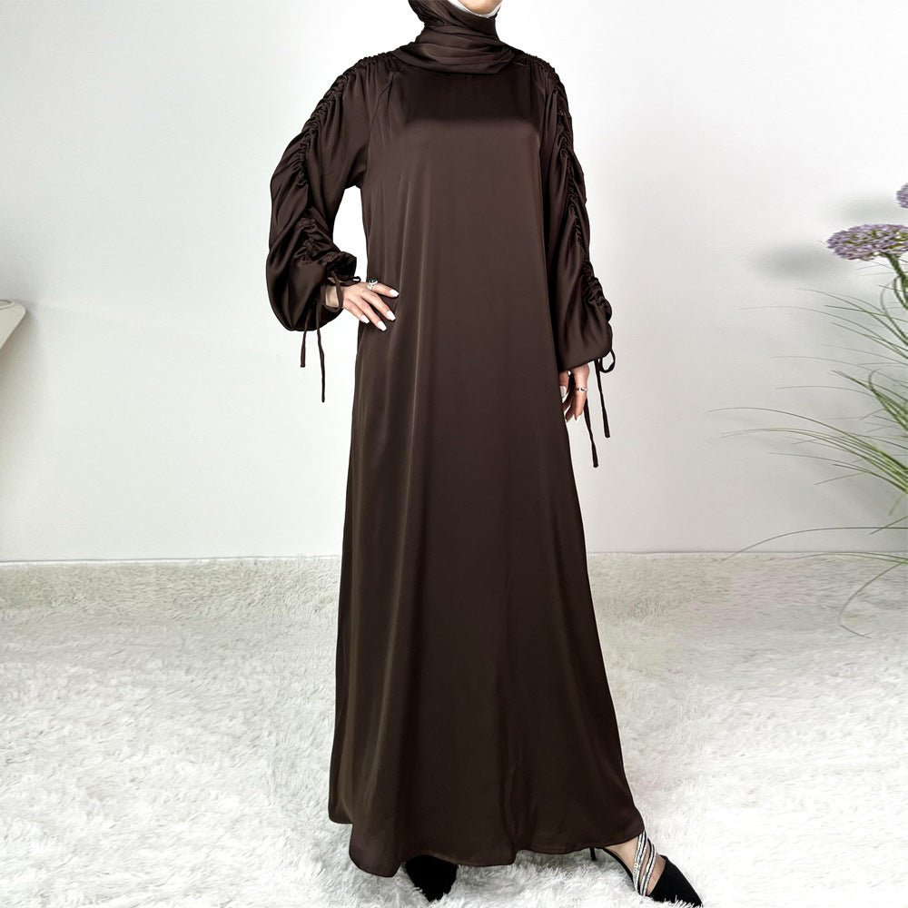 Loose Swing Adjustable Lantern Sleeve Abaya Dress (MA167)