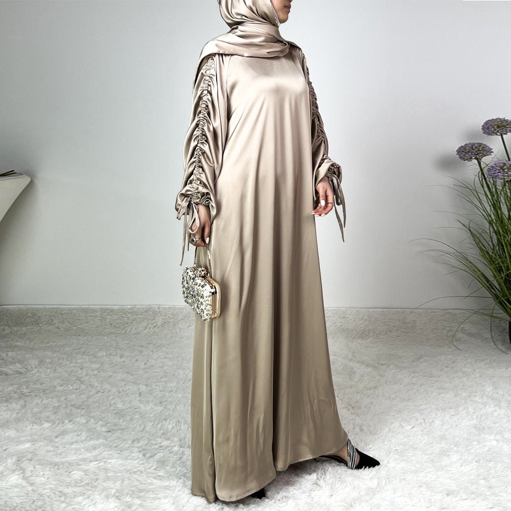 Loose Swing Adjustable Lantern Sleeve Abaya Dress (MA167)