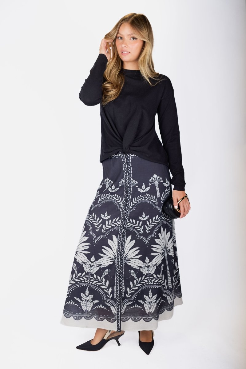 Lottie Skirt (Beige/Black)