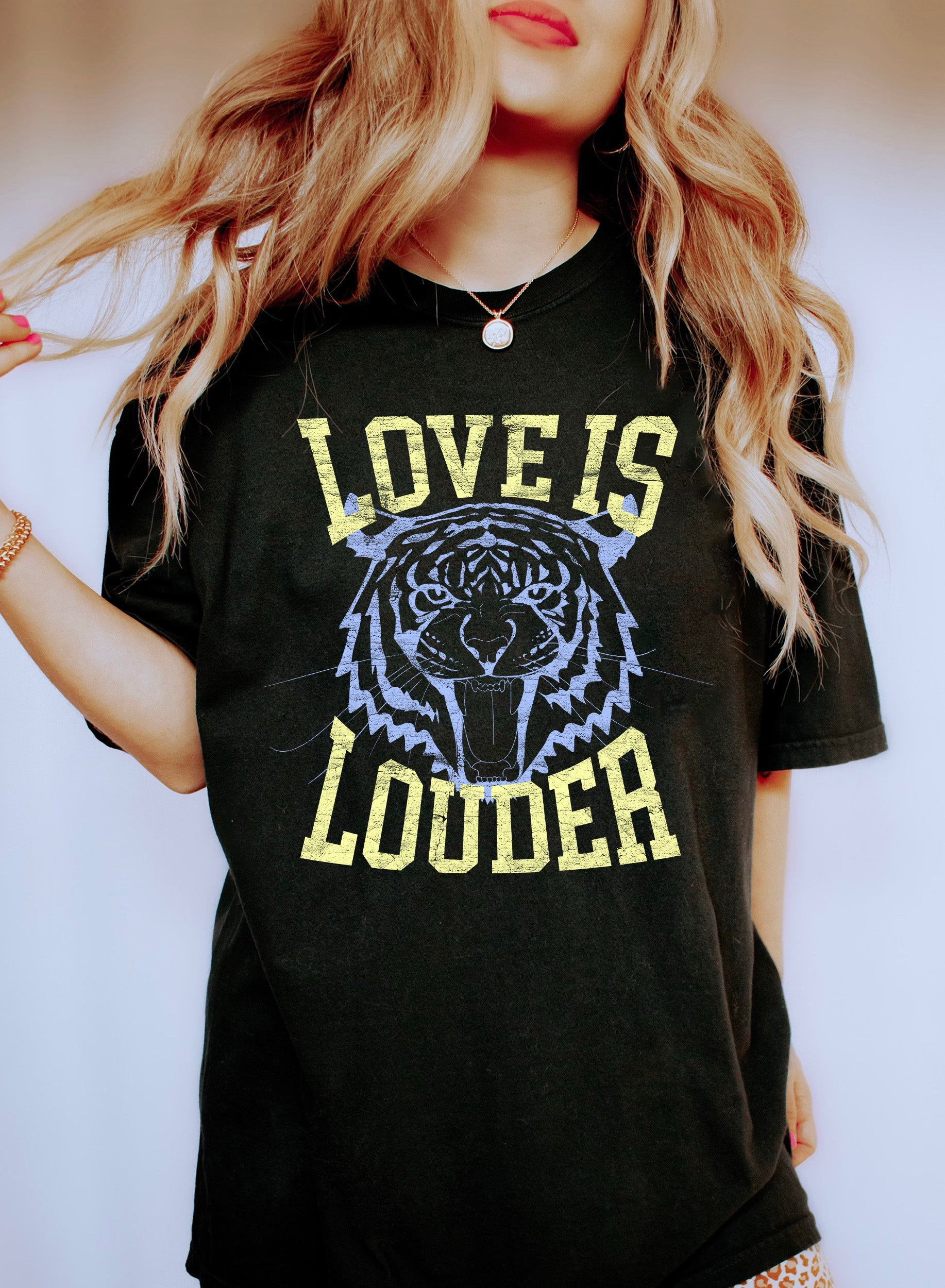 Love Is Louder Tiger Comfort Colors Tee