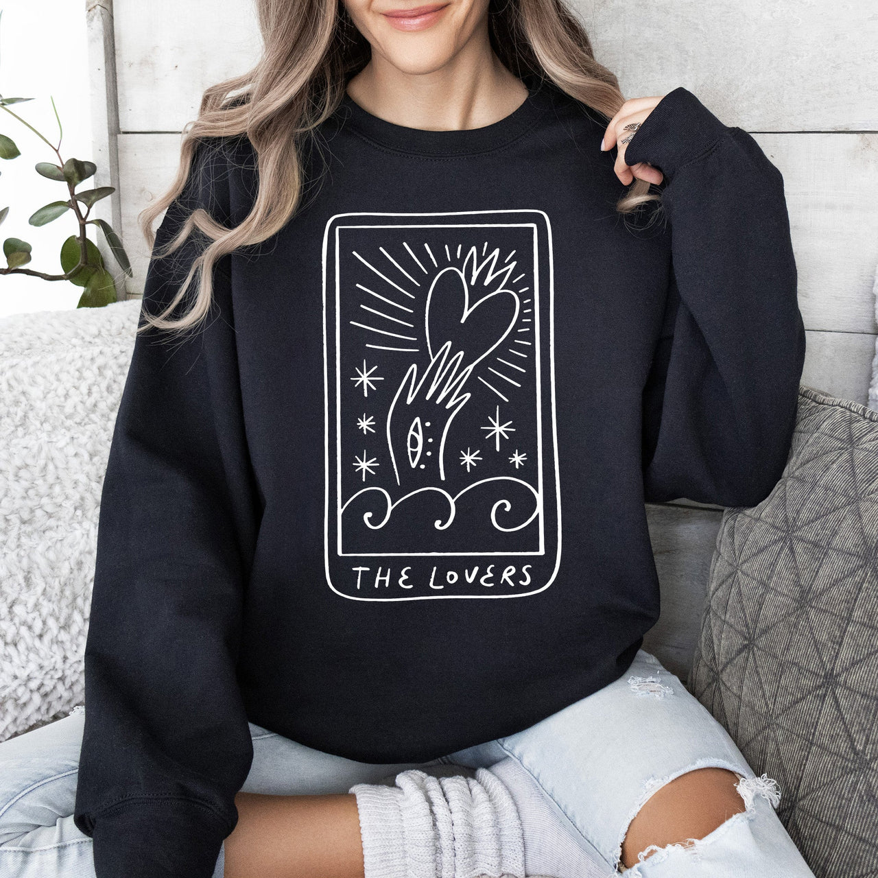 Lovers Tarot Mystical Magic Celestial Romance Valentine's Day Edition Sweatshirt