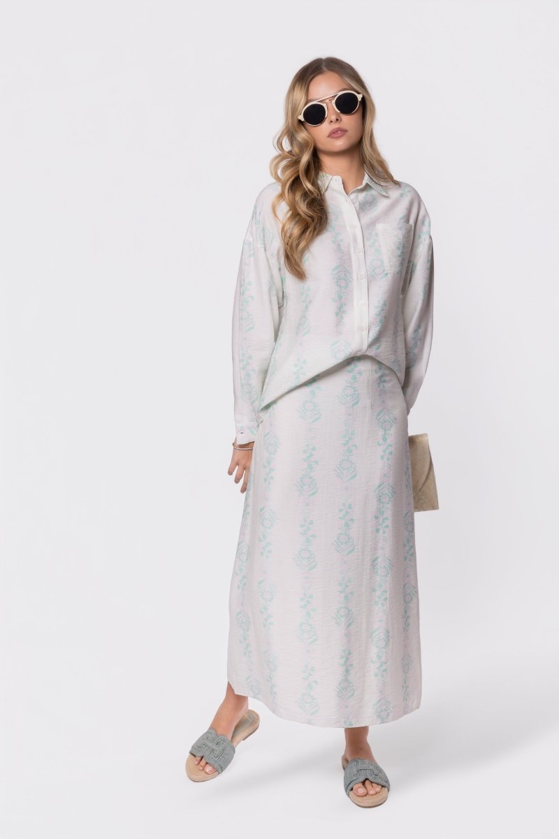 Lula Skirt (Green Pattern)