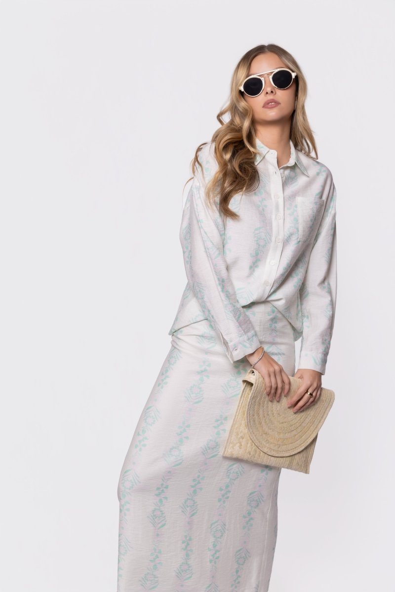 Lula Skirt (Green Pattern)