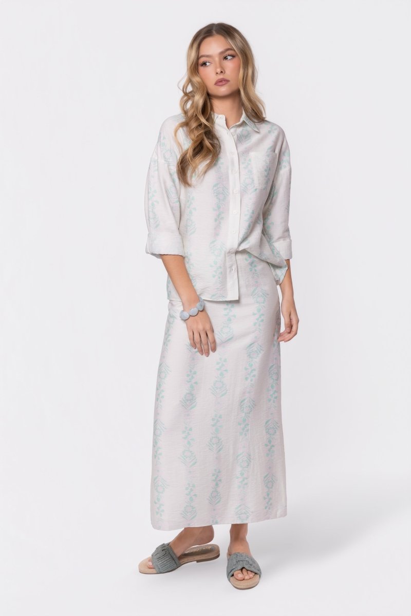 Lula Skirt (Green Pattern)