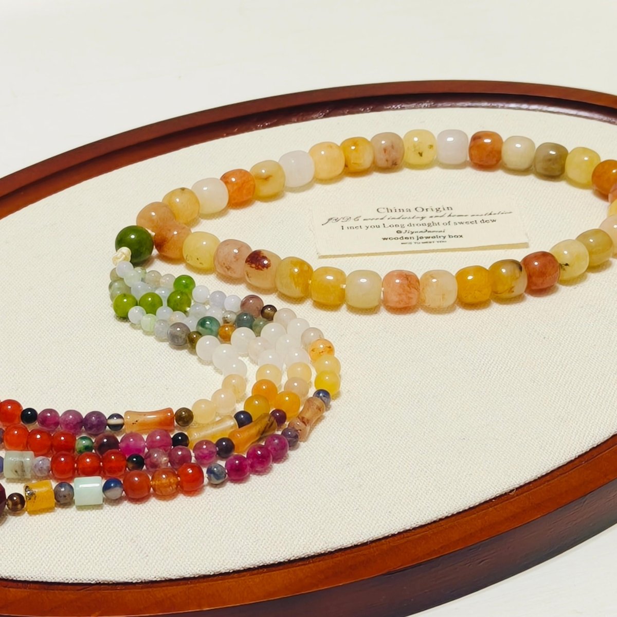 Luxury Elegance Fancy 33 Muslim Agate Tasbeeh with Tassels (MR083)