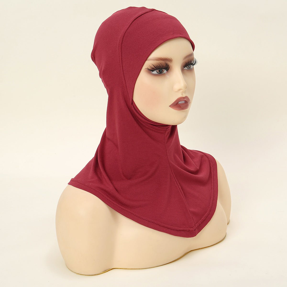 Luxury Single Layer Premium Mercerized Cotton Undercap  Hijab Cap with Chin Coverage (MH117)