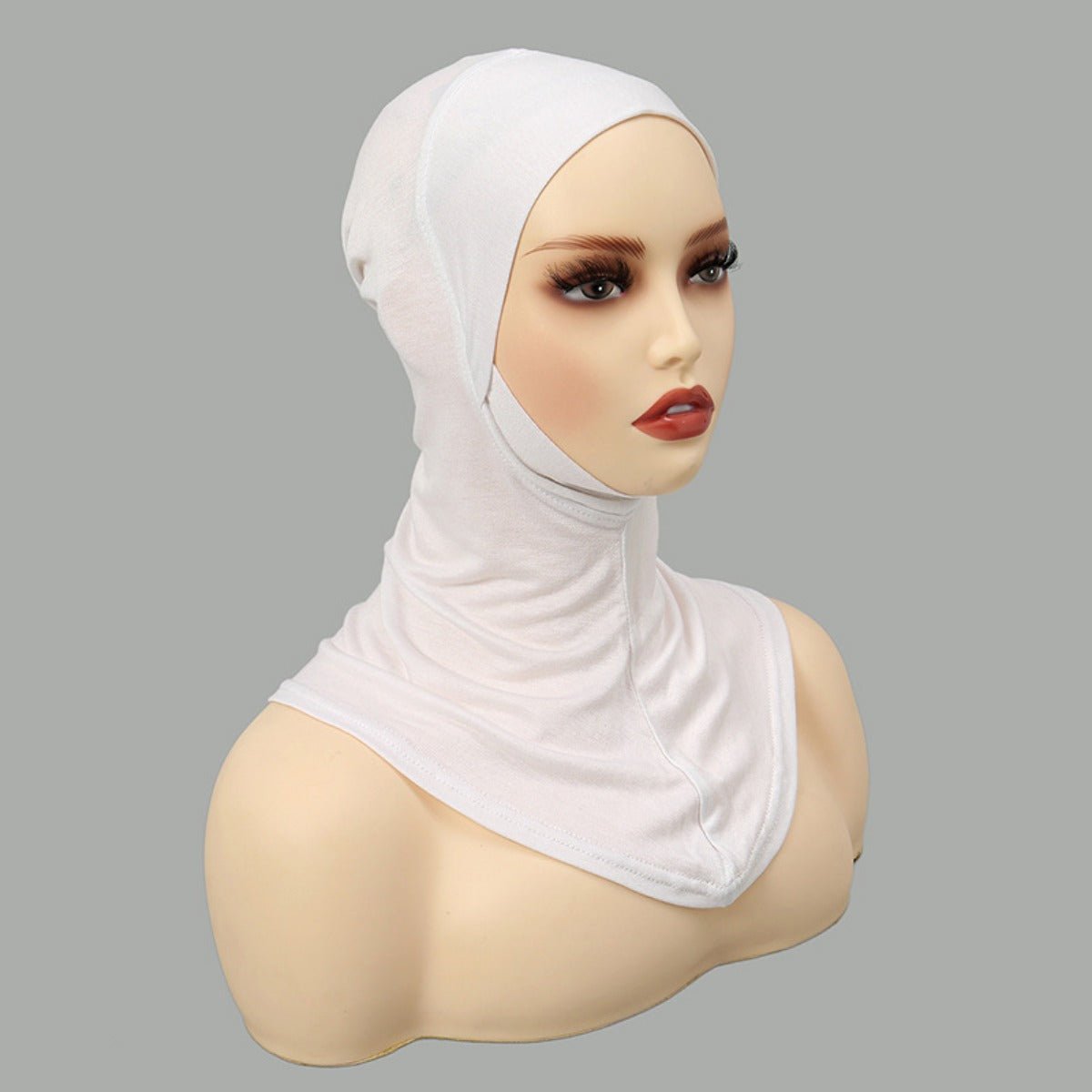 Luxury Single Layer Premium Mercerized Cotton Undercap  Hijab Cap with Chin Coverage (MH117)