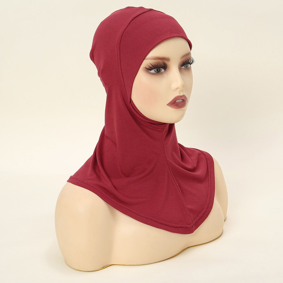 Luxury Single Layer Premium Mercerized Cotton Undercap  Hijab Cap with Chin Coverage (MH117)