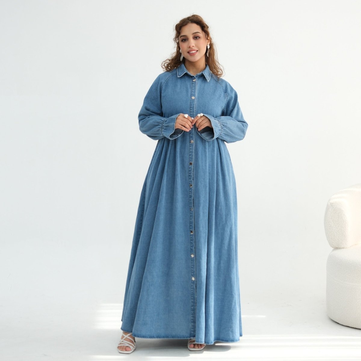 Lyocell Tencel Denim Maxi Dress(MA398)