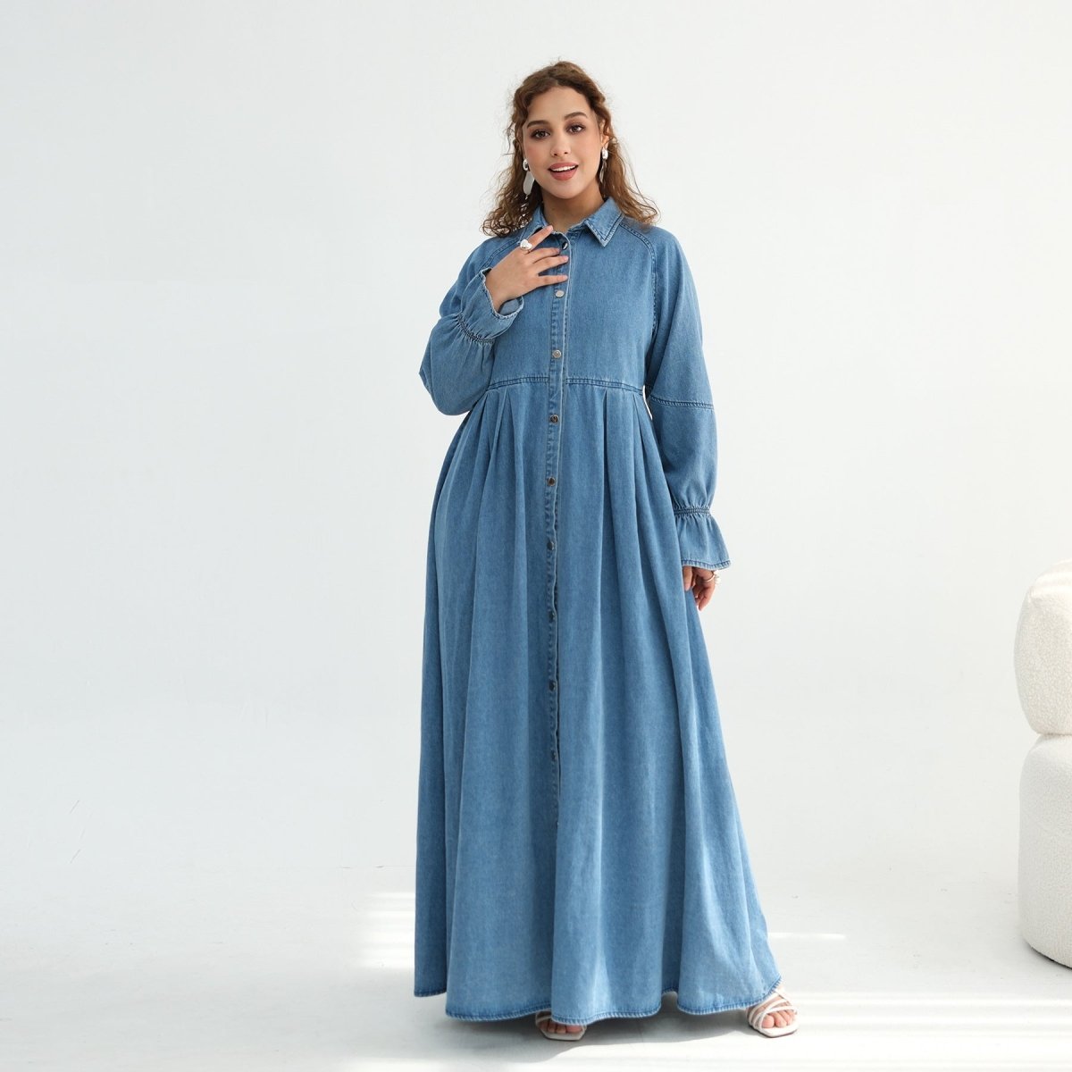 Lyocell Tencel Denim Maxi Dress(MA398)