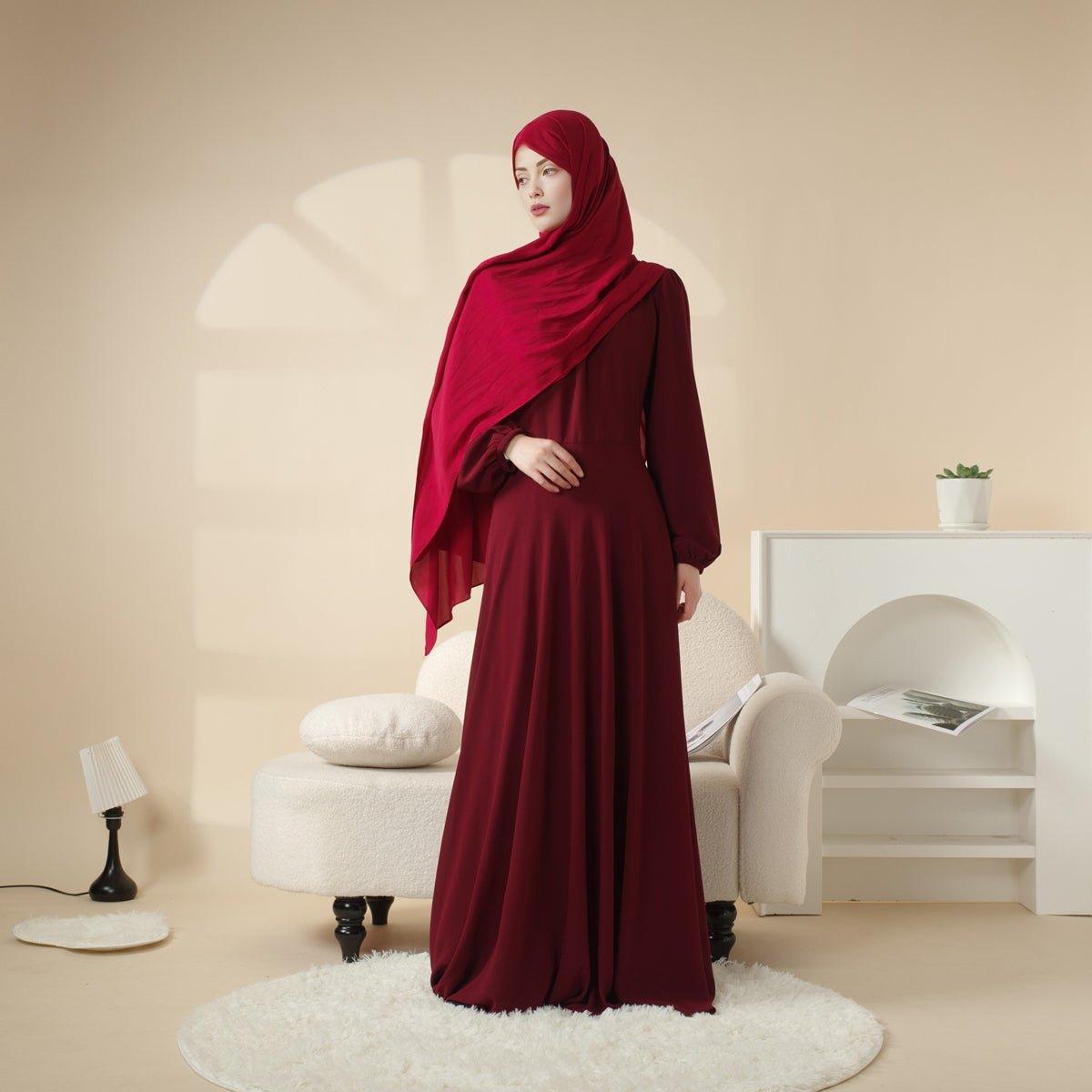 Big Hem Abaya With Double Layered Chiffon Design (MA022)