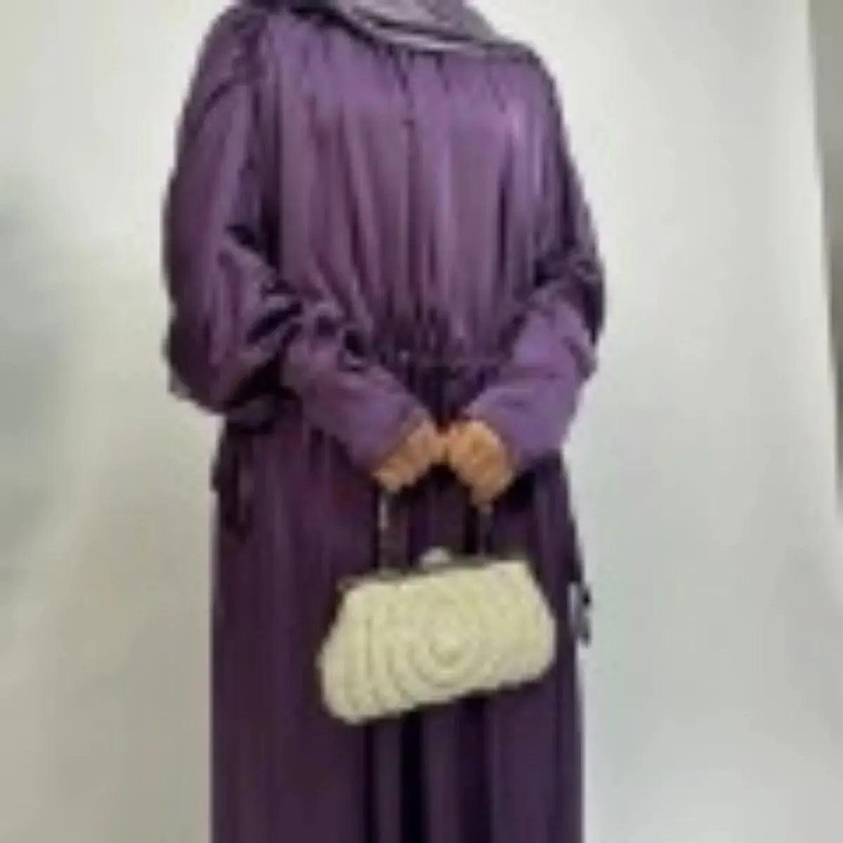 Armani Abaya: Perfect Satin Abaya With A Drawstring (MA039)