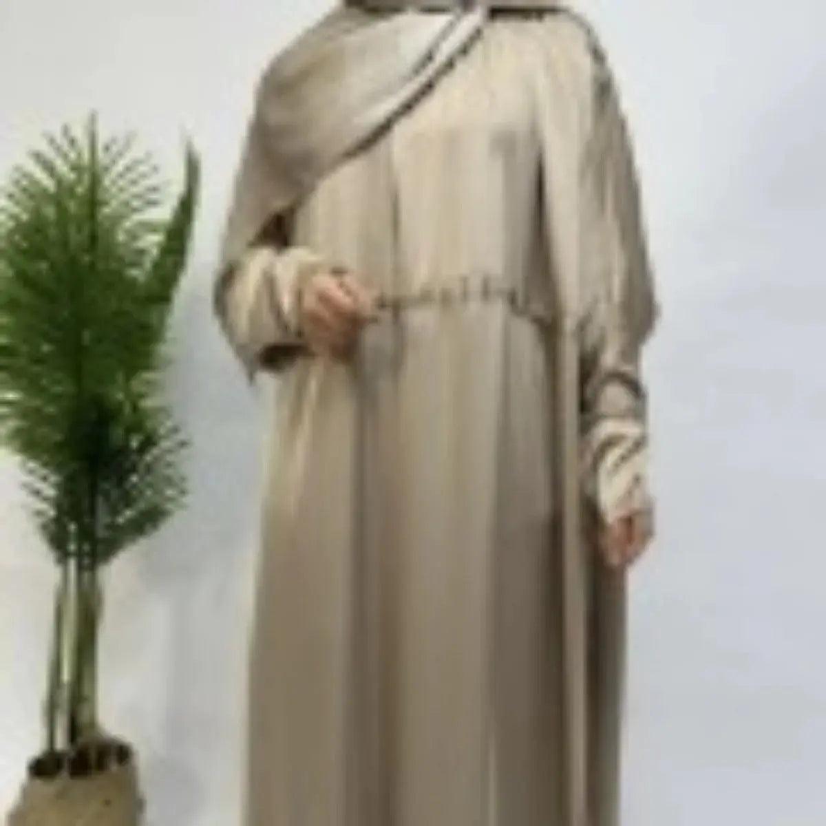 Armani Abaya: Perfect Satin Abaya With A Drawstring (MA039)