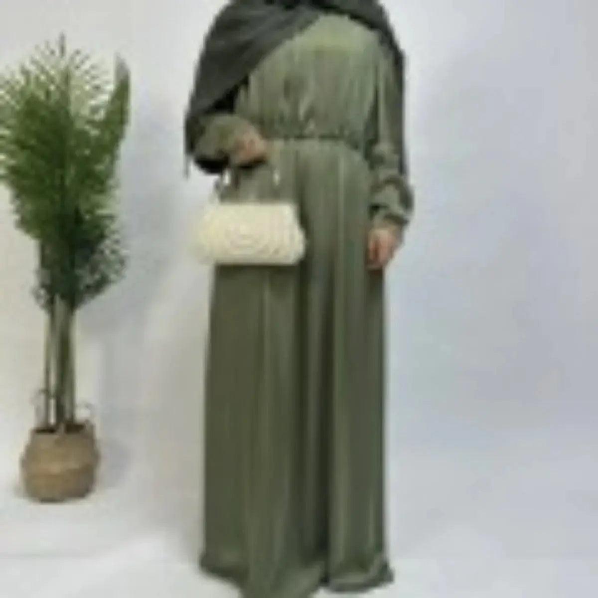 Armani Abaya: Perfect Satin Abaya With A Drawstring (MA039)