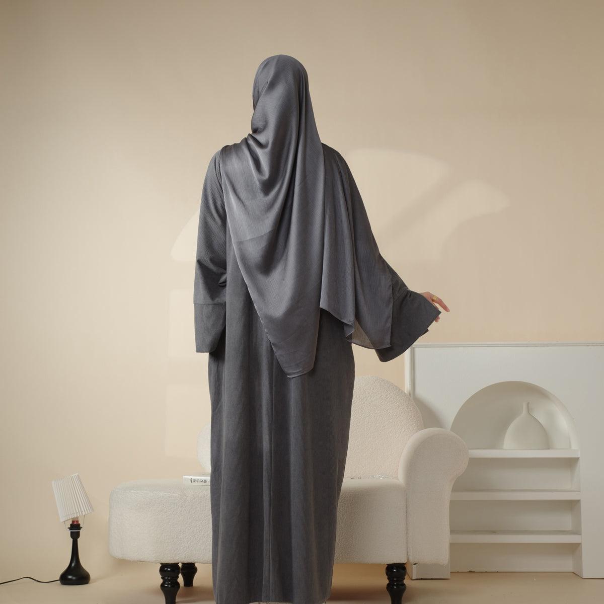 Wide Sleeve Corduroy Abaya (MA045)