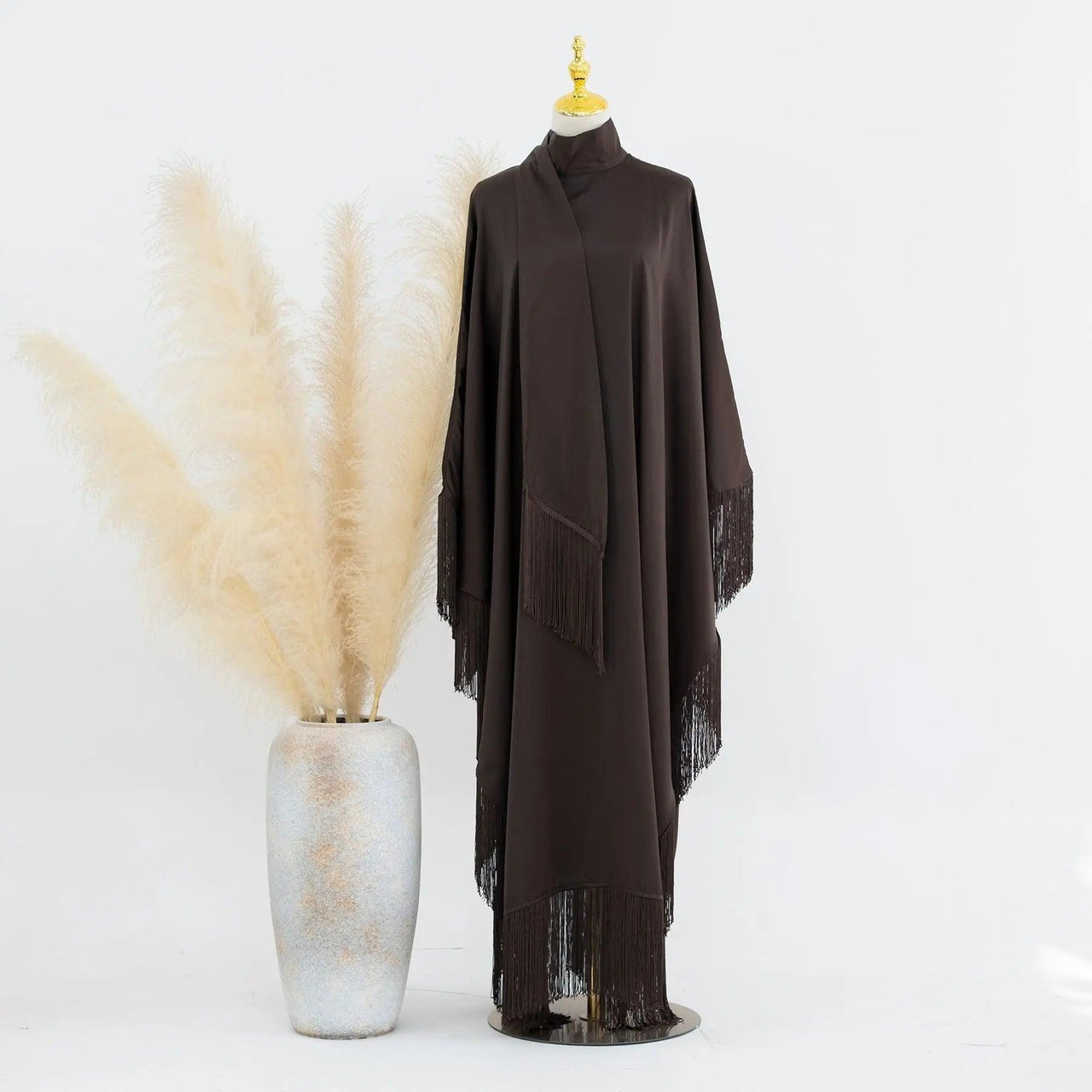 Batwing Sleeve Fringe Party Abaya (MA047)