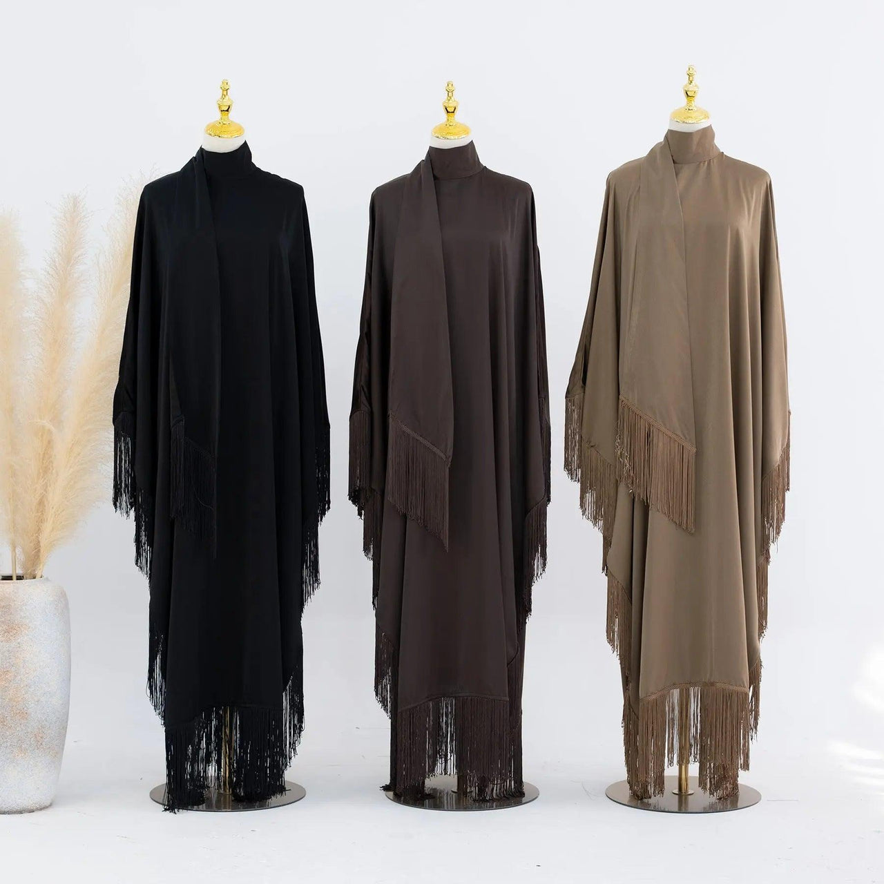 Batwing Sleeve Fringe Party Abaya (MA047)