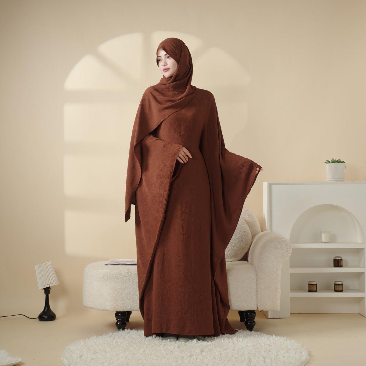 Butterfly Sleeve Plain Abaya (MA048)