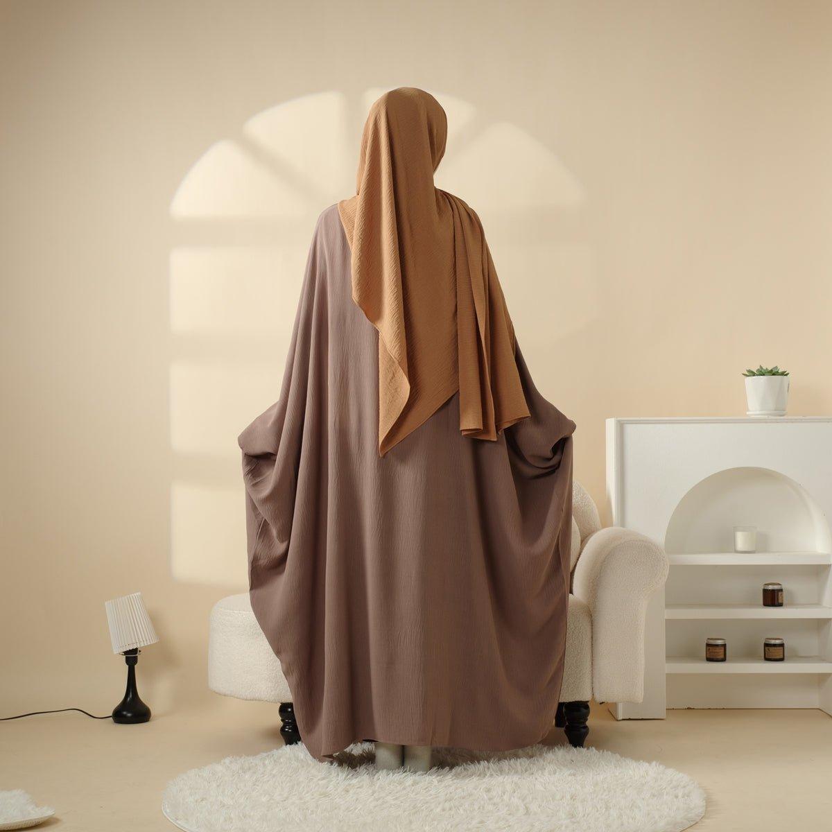 Butterfly Sleeve Plain Abaya (MA048)
