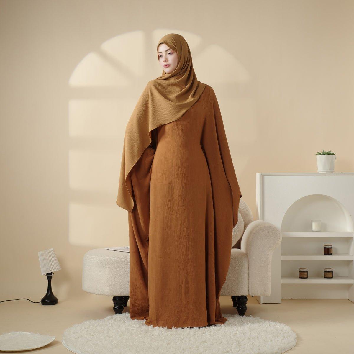 Butterfly Sleeve Plain Abaya (MA048)