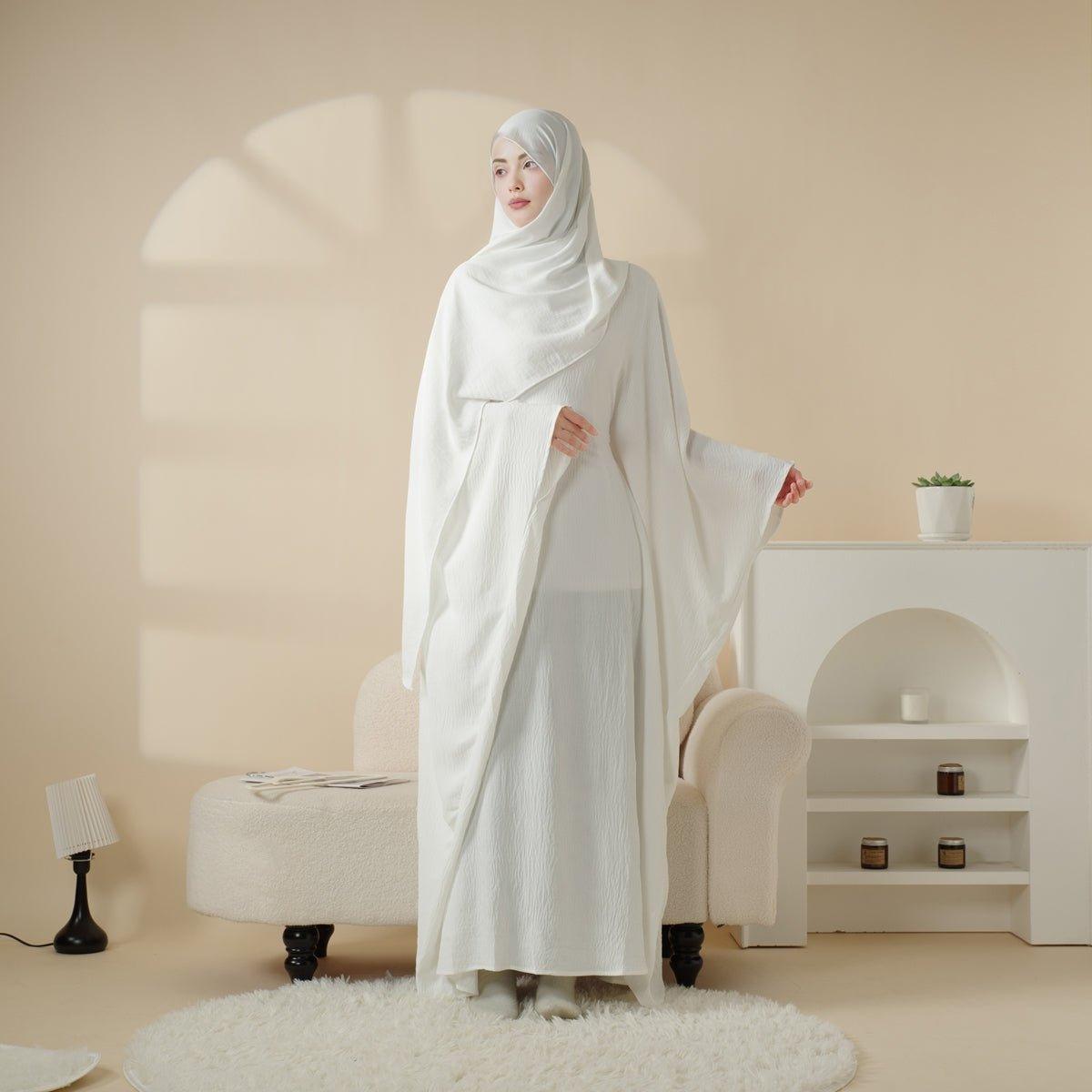 Butterfly Sleeve Plain Abaya (MA048)