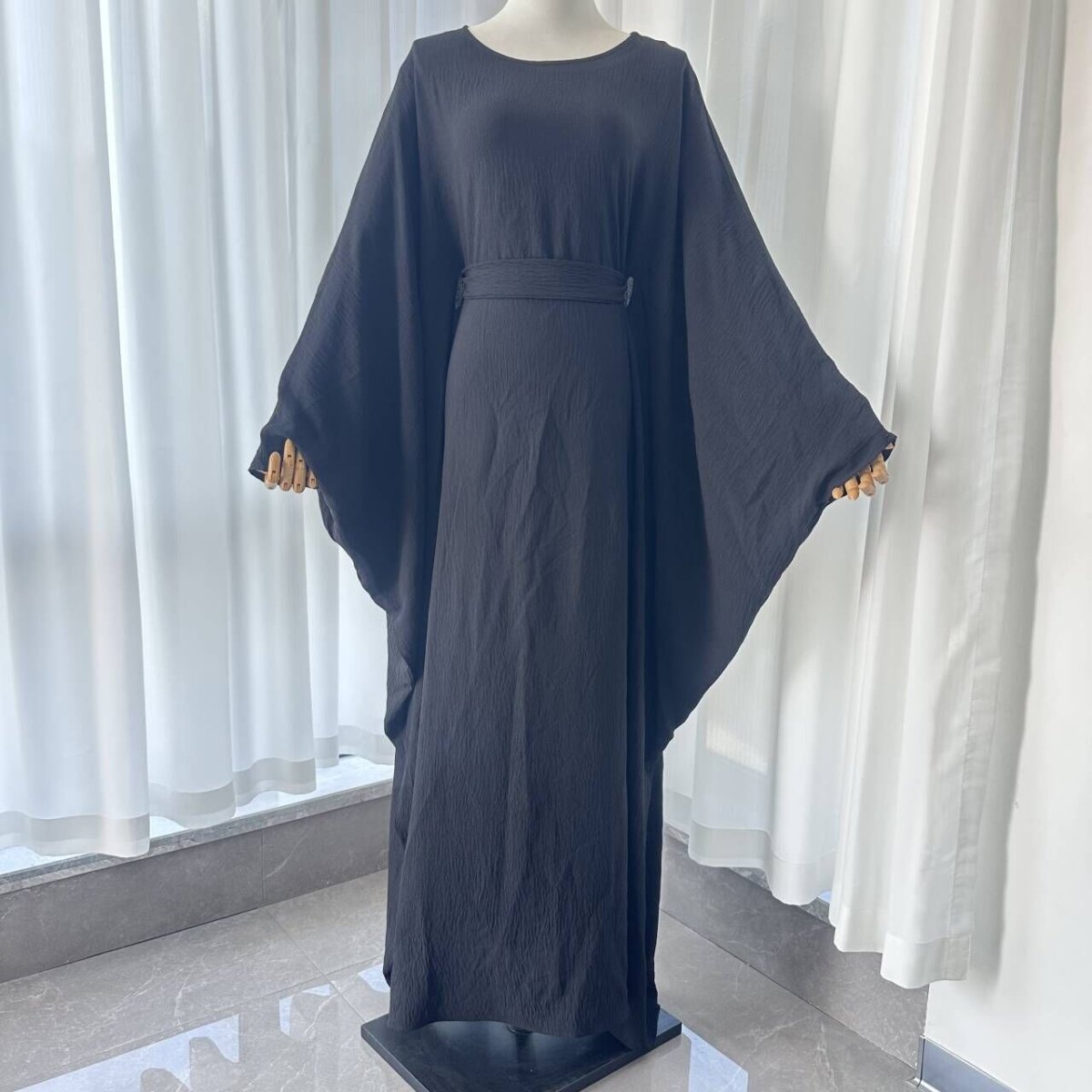Crepe Batwing Loose Abaya 2-Piece Set (MA090)