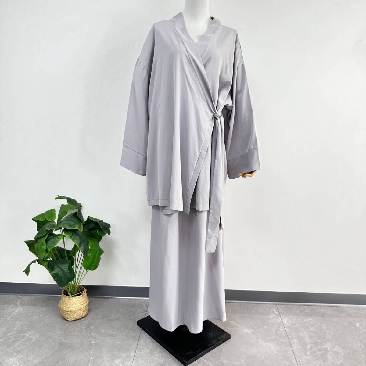 Lace-up Top with Skirt 2-Piece Set (MA097)