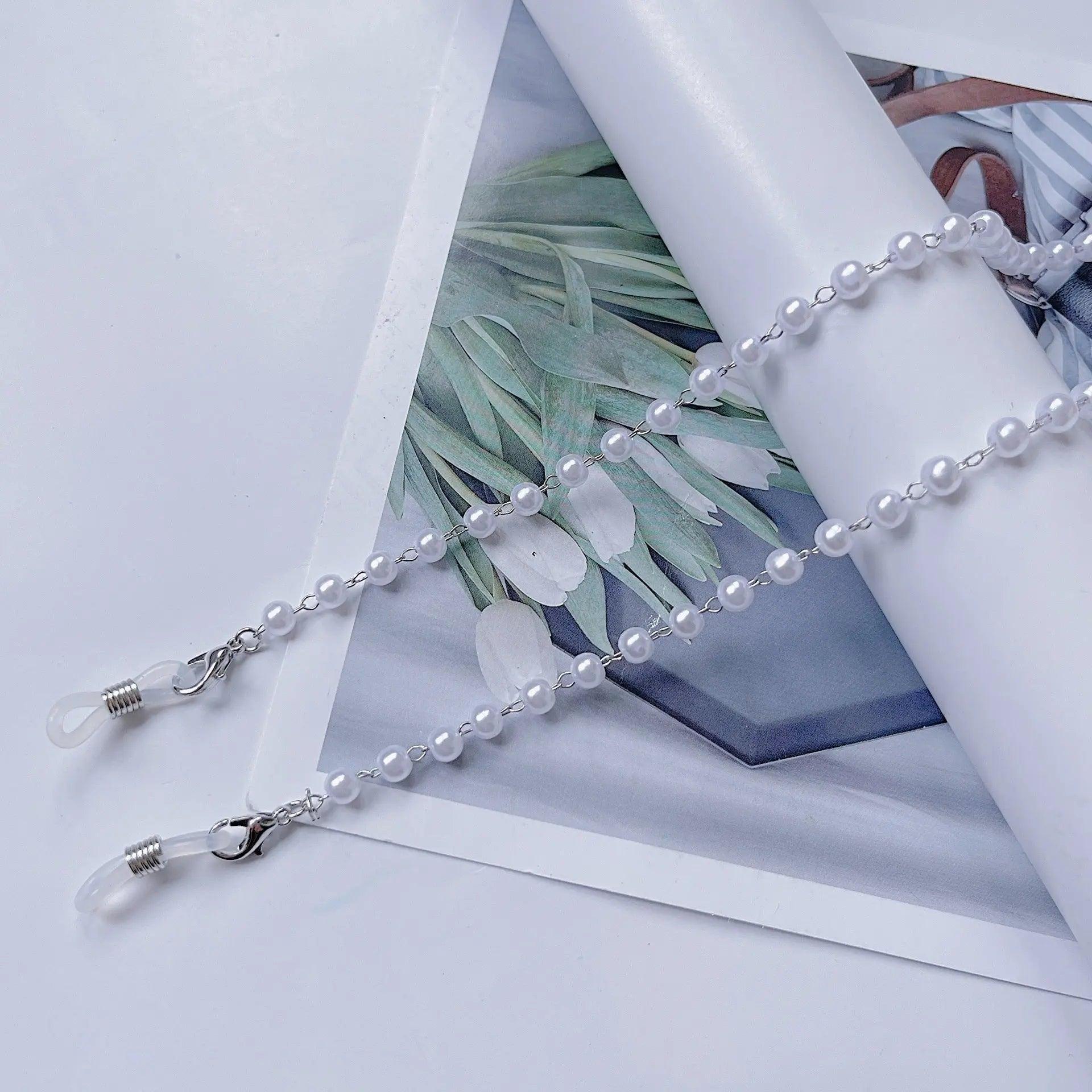 MAC006 Muslim hijab Mask Chain,Fashion Glasses Chain, pearl mask chain