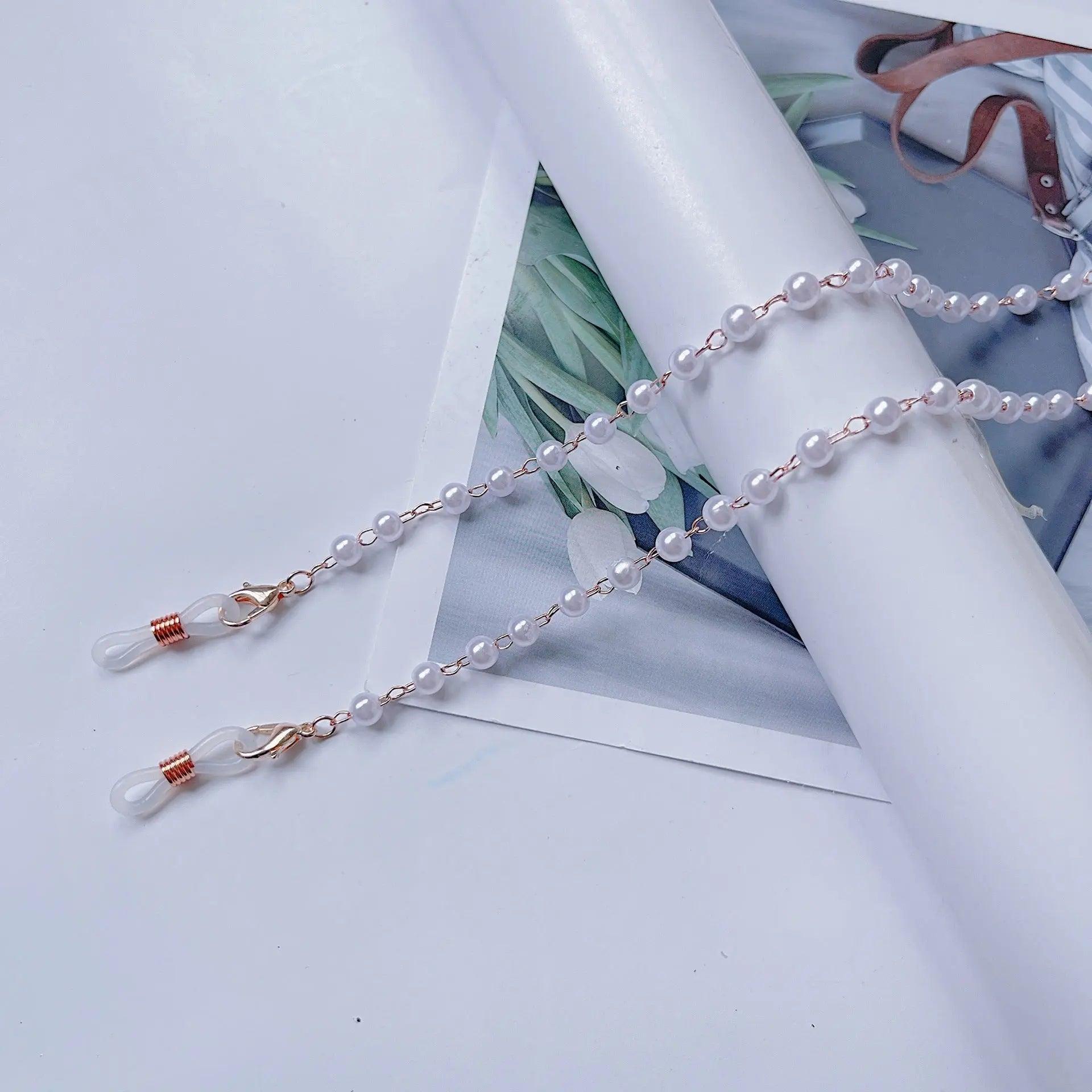 MAC006 Muslim hijab Mask Chain,Fashion Glasses Chain, pearl mask chain