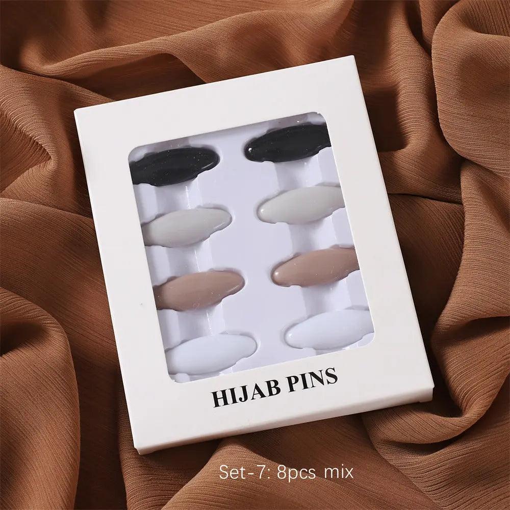 MAC008 Hijab pins, 8 pcs hijab pins