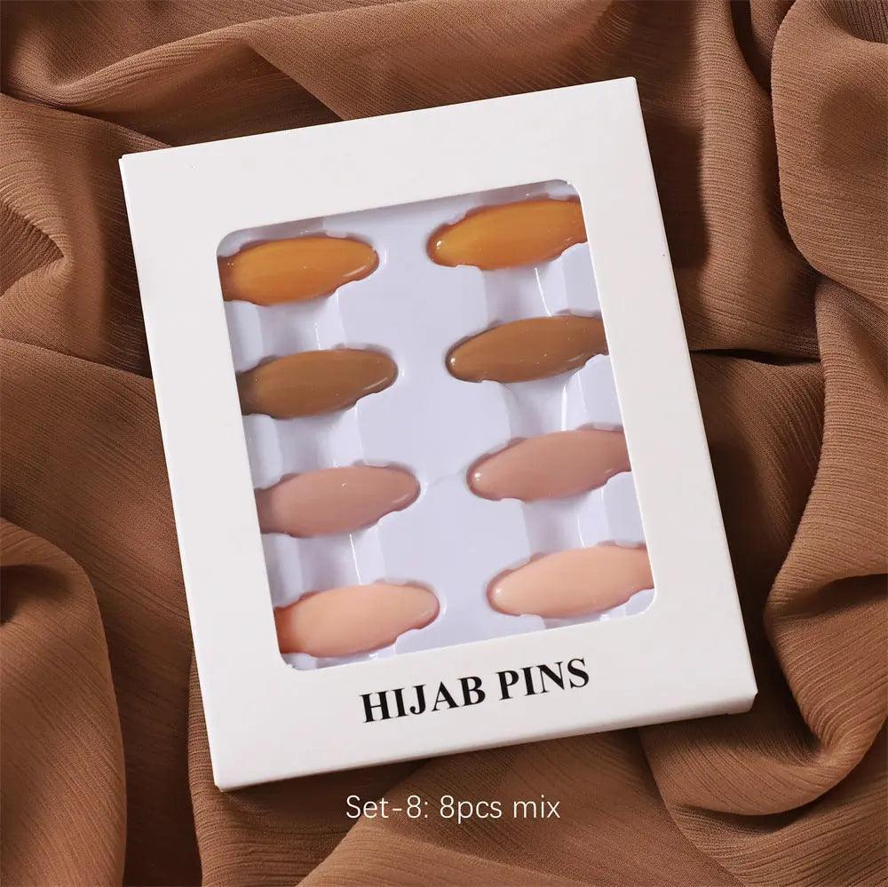 MAC008 Hijab pins, 8 pcs hijab pins