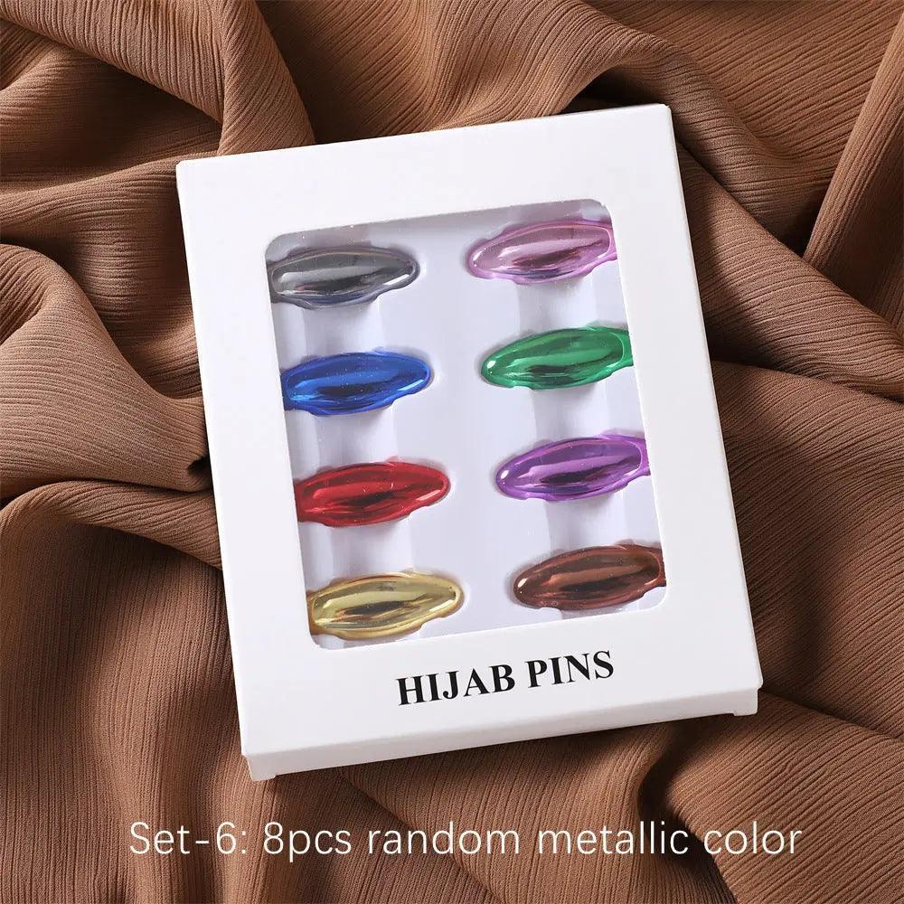MAC008 Hijab pins, 8 pcs hijab pins